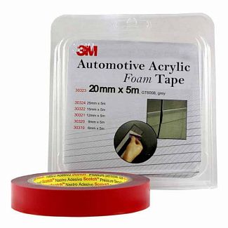 Двусторонняя лента 5 м х 25 мм темно-серая 3M