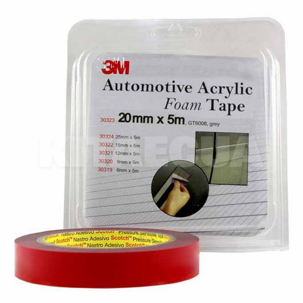 Двусторонняя лента 5 м х 25 мм темно-серая 3M (30324)