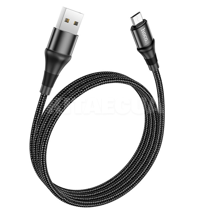 Кабель USB - microUSB 2.4A X50 1м черный HOCO (6931474734211)