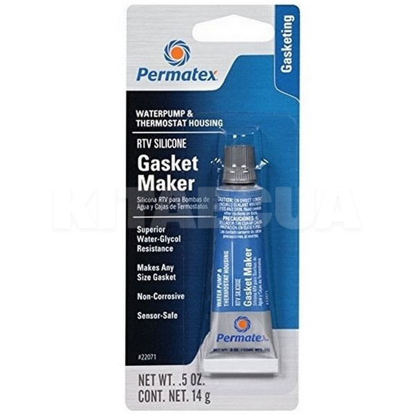Герметик автомобільний формувач прокладок 14г чорний Water Pump & Thermostat RTV Silicone Permatex (22071)
