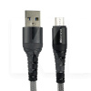 Кабель USB - microUSB 2A MI-14 1м черный/серый Mibrand (MIDC/14MBG)
