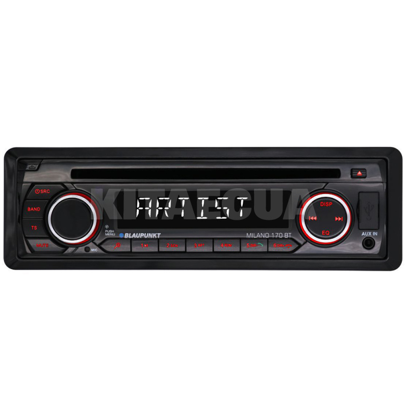 Автомагнитола 1DIN 4x40W LCD-дисплеем с красной подсветкой Milano 170 BT Blaupunkt (10199226)