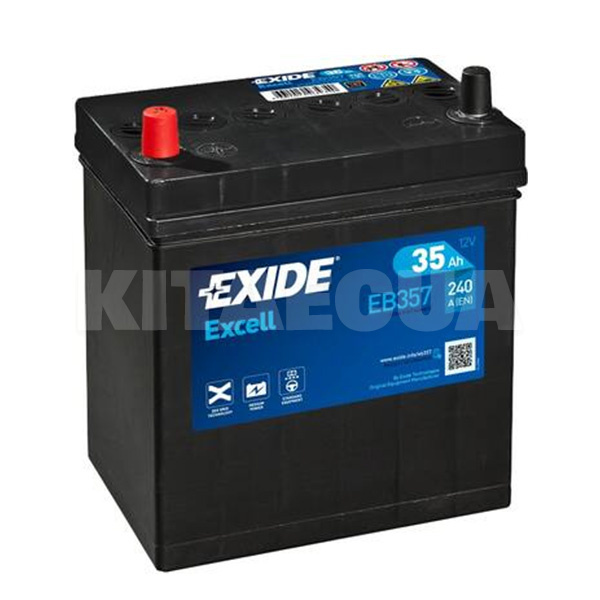 Аккумулятор автомобильный Excell 35Ач 240А "+" слева EXIDE (EB357)