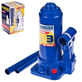 Домкрат гидравлический бутылочный до 3т (180-350мм) IronHAND