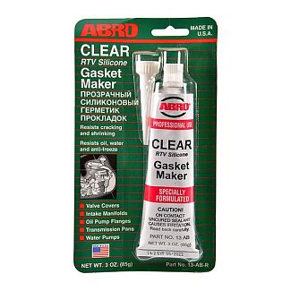 Герметик автомобільний формувач прокладок 85г Clear Gasket Maker (USA) силіконовий прозорий ABRO
