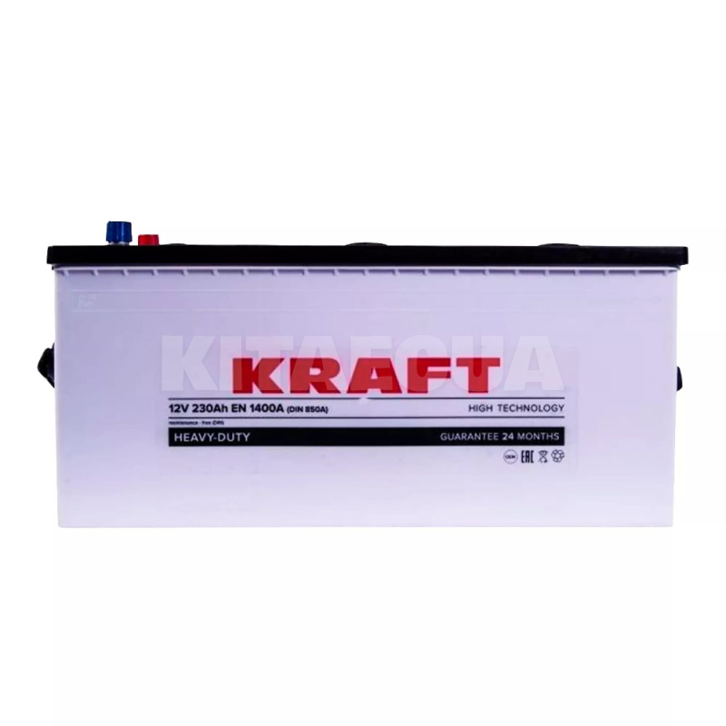 Аккумулятор автомобильный 230Ач 1400А "+" слева Kraft (76328)