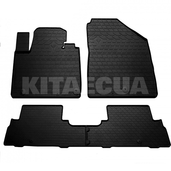 Резиновые коврики в салон KIA Sorento III (UM) (2014-2020) HK клипсы Stingray (1010214)