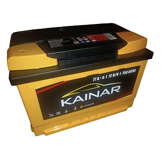 Аккумулятор автомобильный 77Ач 750А "+" слева KAINAR