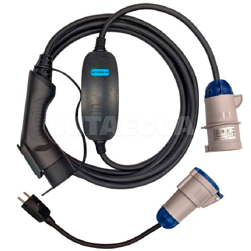 Зарядка для електромобіля GB/T AC 7.4 кВт 32A 1-фаза Portable Charger SPARKS (PC32TG)