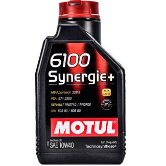 Масло моторное полусинтетическое 1л 10W-40 6100 Synergie+ MOTUL