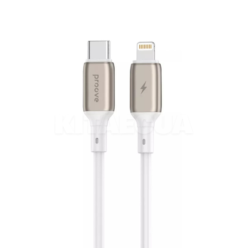 Кабель Type-C Lightning 27W 1м Flex Metal білий PROOVE (505040003)