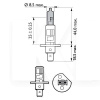 Галогеновая лампа H1 12V 55W WhiteVision +60% (компл.) PHILIPS (PS 12258 WHV SM)