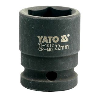 Головка торцевая ударна 6-гранная 22мм 1/2" 39мм YATO