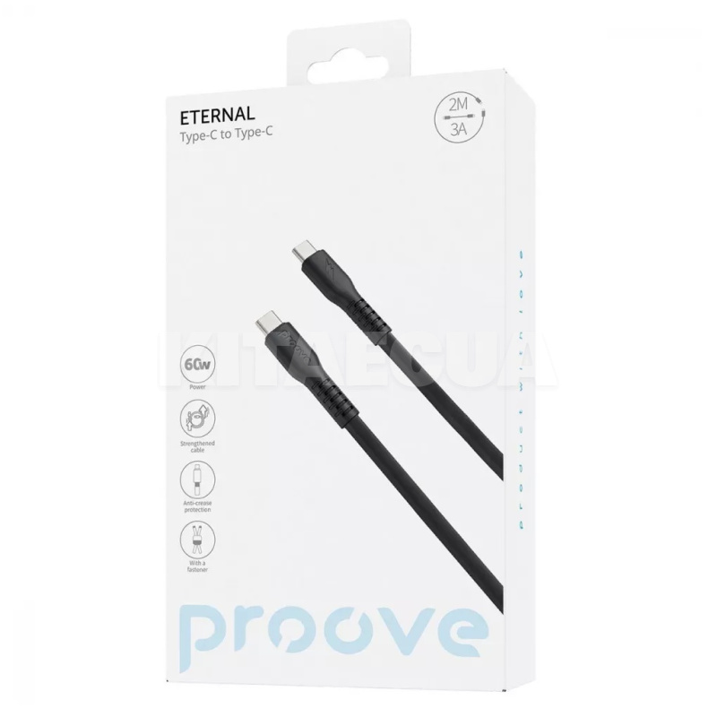 Кабель Type-C Type-C 60W 2м Eternal черный PROOVE (580850001) - 3