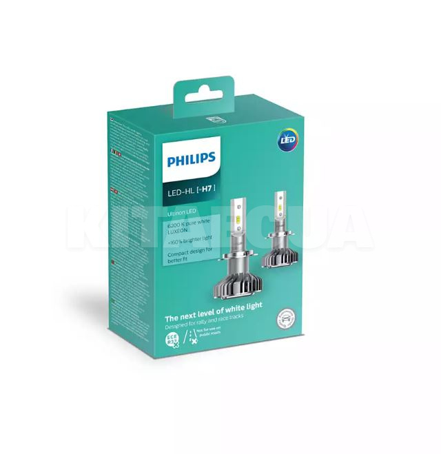 Светодиодная лампа H7 12V 14W (компл.) Ultinon LED +160% PHILIPS (11972ULWX2)