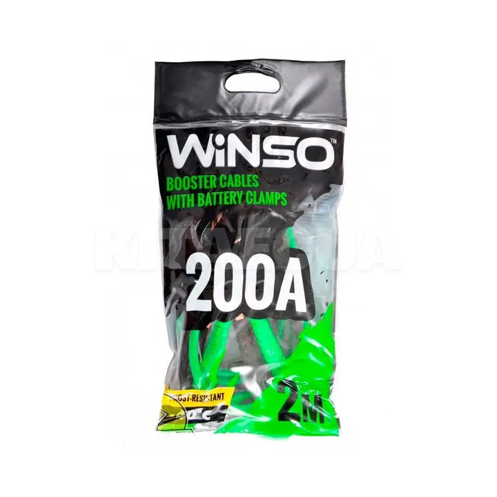 Провода пусковые 200А 2м полиэтиленовый пакет Winso (138200)