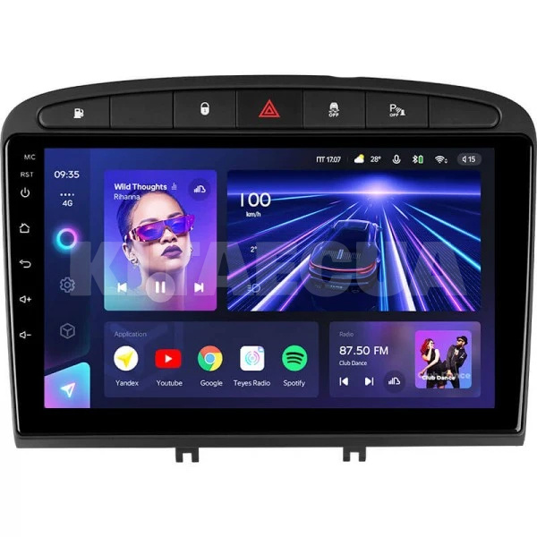 Штатна магнітола CC3 4+32 Gb 9" Peugeot 308 2007-2015 Teyes (46827)