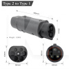 Переходник 7.4 кВт 32А 1-фаза Type 2 (станция) - Type 1 (американское авто) GUWIEYG (P-T2T1)