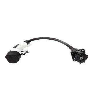 Переходник 7.4 кВт 32А 1-фаза Type 1 (станция) - Type 2 (европейское авто) Duosida