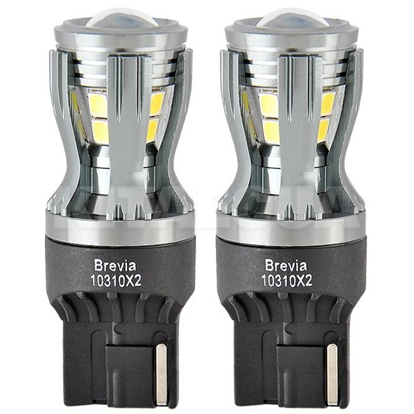 LED лампа для авто PowerPro W3x16d 6000K (комплект) BREVIA (10310X2)