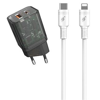 Зарядное устройство Fast Charge 20W + Quick Charge 3.0 USB. Type-C PD Xinrui A62 + кабель Type-C - L Proda
