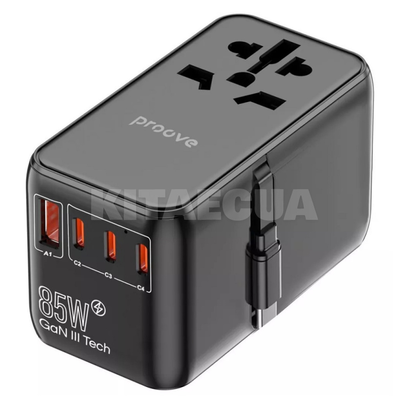 Універсальний адаптер 4Type-C/USB/AC 85W Trip PROOVE (588950001) - 7