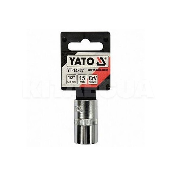 Головка торцевая SPLINE 15 мм 1/2" 38 мм блистер YATO (YT-14827) - 2