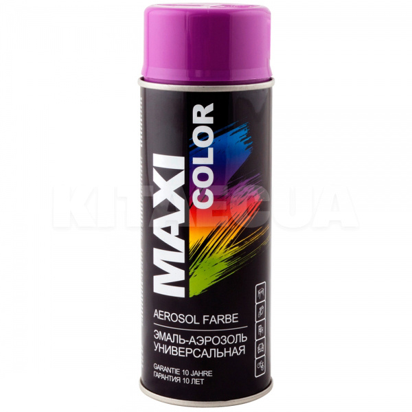 Краска-эмаль ярко-фиолетовая 400мл универсальная декоративная MAXI COLOR (MX4008)
