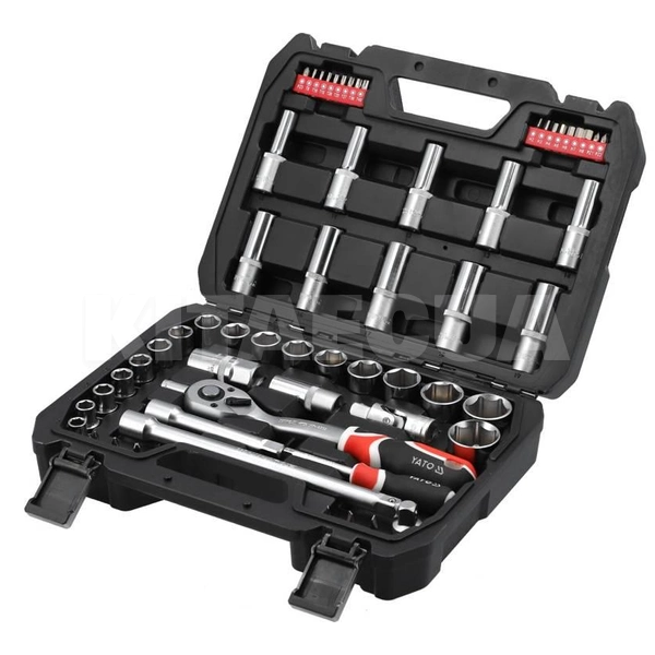 Набір торцевих головок 1/2" 1/4" 60 предметів YATO (YT-12660-YATO)