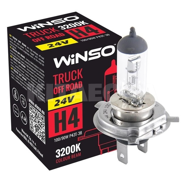 Галогенная лампа H4 100/90W 24V TRUCK OFF ROAD Winso (724410)