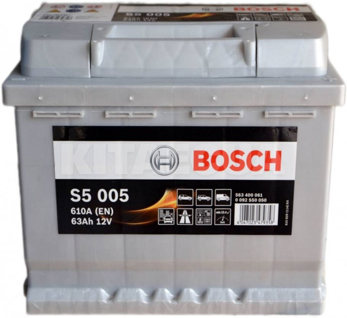 Акумулятор 63Ач Euro (T1) 242x175x190 із зворотною полярністю 610А S5 Bosch (37110-M6610)