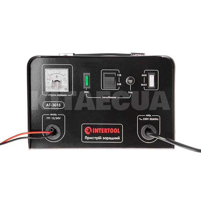 Зарядное устройство для аккумулятора 12В/24В 30А 400Ач Intertool (AT-3015) - 3