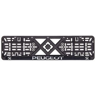 Рамка номерного знака пластик, с рельефной надписью PEUGEOT VITOL
