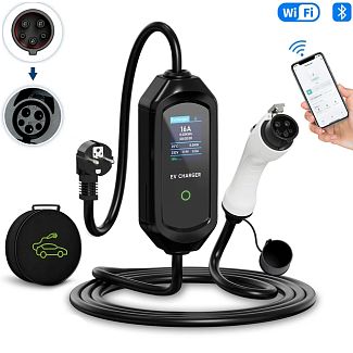 Зарядка для електромобіля Type 1 3.7 кВт 16А 1-фаза Lite Pro Wi-Fi REDAUTO