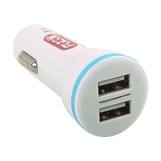 Зарядное устройство 12В / 24В 2 USB выхода 1 А белое PULSO