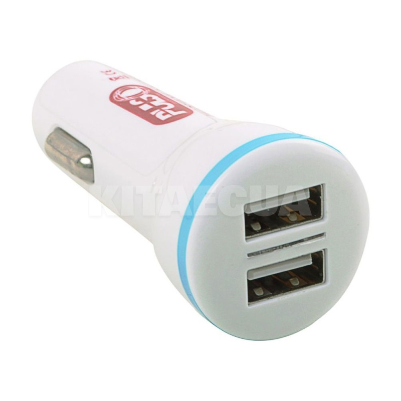 Зарядное устройство 12В / 24В 2 USB выхода 1 А белое PULSO (UNI C-1023W-PULSO)