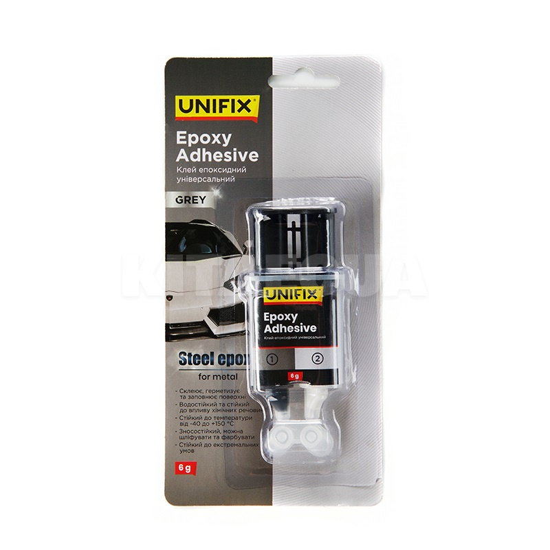 Клей епоксидний для металу сірий 6г UNIFIX (940029)