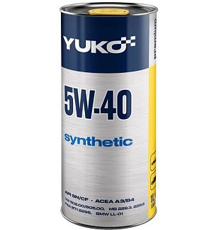 Масло моторное синтетическое 1л 5W-40 Synthetic Yuko