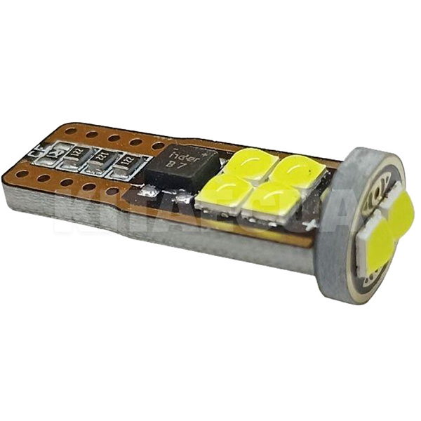 LED лампа для авто T10 W2.1x9.5d 12V 6000K 10 світлодіодів AllLight (29022620)