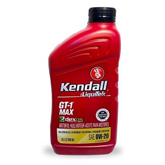Масло моторне синтетичне 0.946л 0W20 GT-1 MAX Premium Kendall