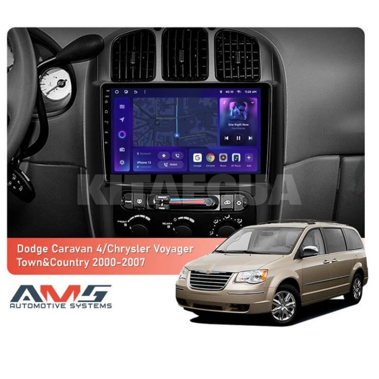 Штатная магнитола MOSS M3 4+32 ГБ 10" Chrysler Town & Country RS 2000-2007 (A) AMS (50787) - 2