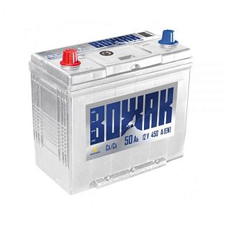 Аккумулятор автомобильный 50Ач 450А "+" слева ВОЖАК