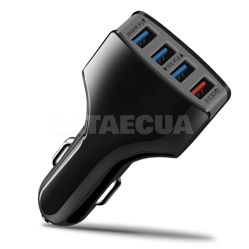 Автомобільний зарядний пристрій 2 USB Qualcom 3.0 7a Black CQC-400 XoKo (CQC-400-BK-XoKo) - 6