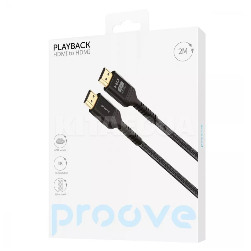 Кабель HDMI HDMI 2м PlayBack чорний PROOVE (512620001) - 3