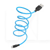 Кабель USB Type-C 3A X21 Plus 1м чорний/синій HOCO (6931474711939)