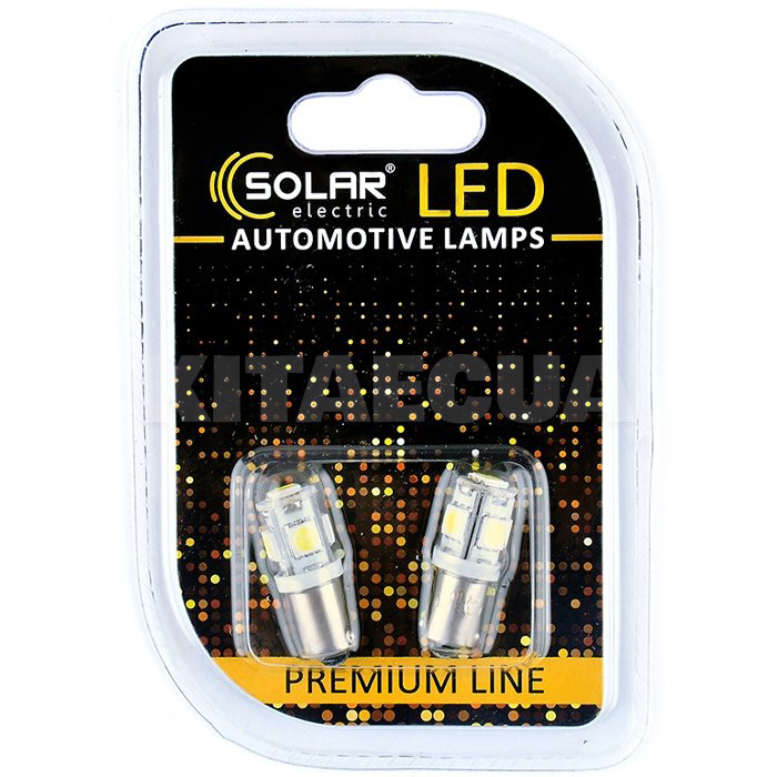 LED лампа для авто Premium Line BA9s 12V 6500K (комплект) Solar (SL1331)