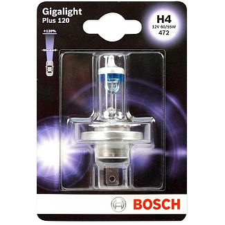 Галогенна лампа H4 55W 12V Gigalight Plus 120% Bosch