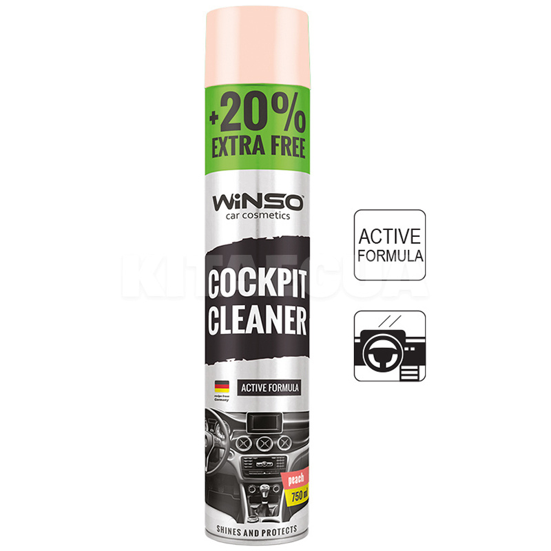 Полироль для пластика "персик" 750мл Cockpit Cleaner Winso (870580)