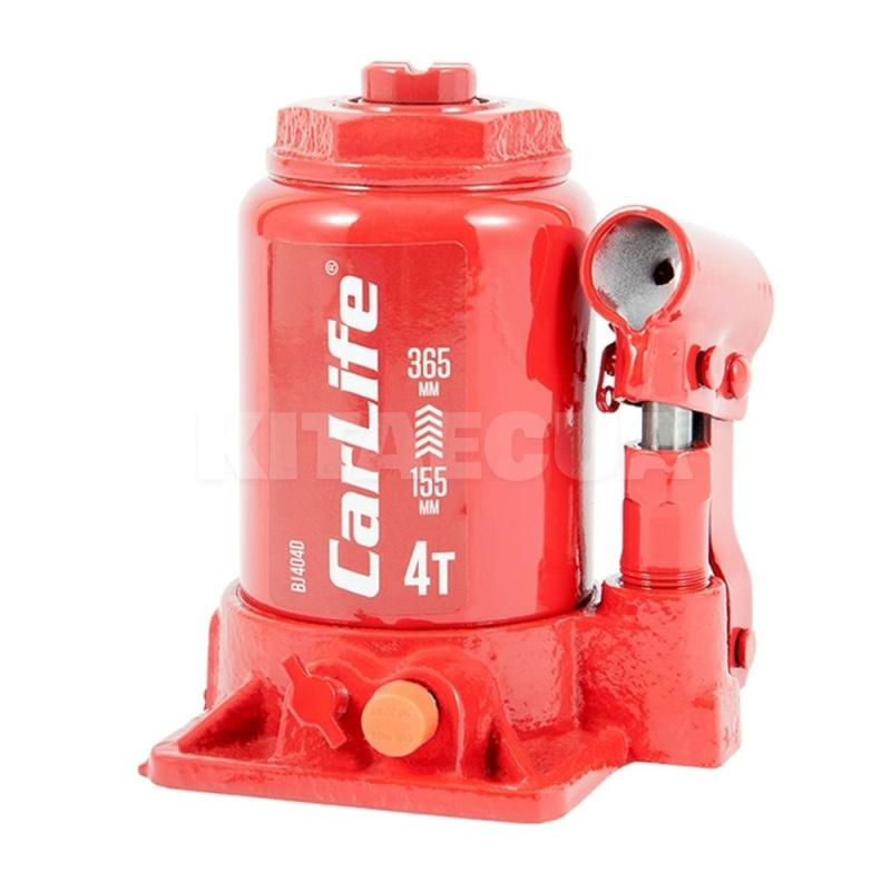 Домкрат гідравлічний пляшковий 4т (180мм-340мм) CARLIFE (BJ404) - 2