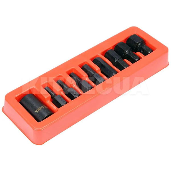 Набір ударних ударних 1/2" HEX M6-M19 9 предметів YATO (YT-10662)